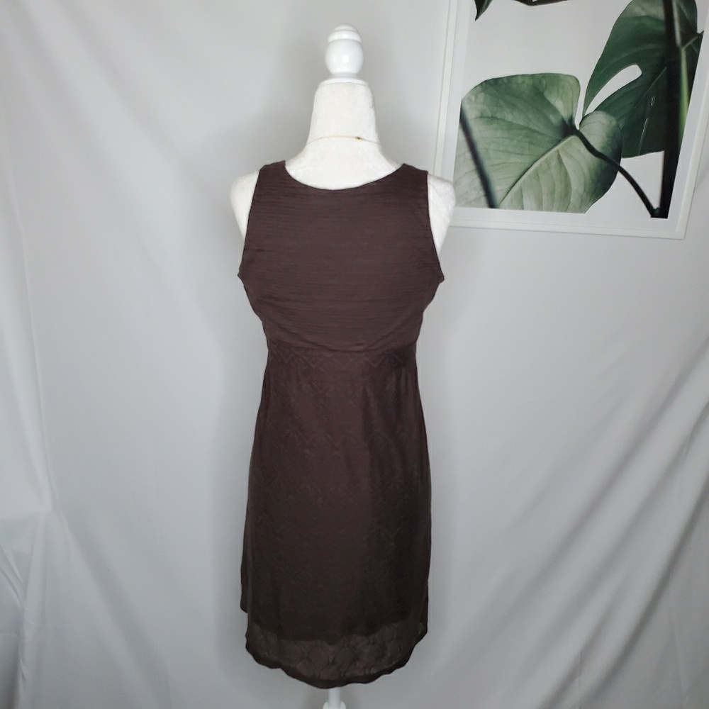 Athleta Las Palmas Dress Boho Paisley Brown V Neck - Picture 4 of 7